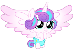 Size: 4500x3100 | Tagged: safe, artist:mixiepie, character:princess flurry heart, species:alicorn, species:pony, episode:the crystalling, g4, my little pony: friendship is magic, about to cry, absurd resolution, baby, baby pony, big wings, cloth diaper, cute, diaper, female, flurrybetes, paint tool sai, pouting, sad, sad eyes, safety pin, simple background, solo, spread wings, transparent background, vector, weapons-grade cute, wings