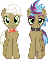 Size: 4367x5393 | Tagged: safe, artist:osipush, character:frederic horseshoepin, absurd resolution, alternate hairstyle, alternate universe, bow tie, choker, face paint, hair dye, mane dye, solo, spiked choker, tattoo
