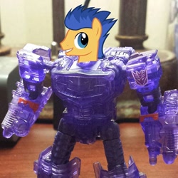 Size: 640x640 | Tagged: safe, artist:osipush, edit, character:flash sentry, 1000 years in photoshop, barely pony related, decepticon, transformers