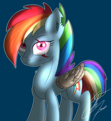 Size: 1833x2000 | Tagged: safe, artist:nexcoyotlgt, character:rainbow dash, episode:the cutie re-mark, alternate hairstyle, alternate timeline, amputee, apocalypse dash, augmented, crystal war timeline, female, prosthetic limb, prosthetic wing, prosthetics, scar, solo, torn ear
