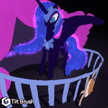 Size: 350x350 | Tagged: safe, artist:arrkhal, character:nightmare moon, character:princess luna, episode:friendship is magic, g4, my little pony: friendship is magic, 3d, animated, female, solo, tilt brush