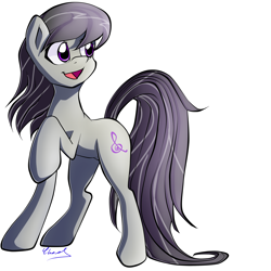 Size: 3000x3000 | Tagged: safe, artist:chaosangeldesu, character:octavia melody, backwards cutie mark, cute, female, simple background, smiling, solo