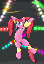 Size: 2500x3639 | Tagged: safe, artist:orang111, character:pacific glow, fixed, glowstick, nightclub, rave