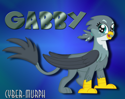 Size: 3028x2401 | Tagged: safe, artist:cyber-murph, character:gabby, species:griffon, episode:the fault in our cutie marks, g4, my little pony: friendship is magic, cute, female, gabbybetes, signature, solo