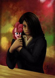 Size: 2923x4133 | Tagged: safe, artist:cafecomponeis, character:pinkie pie, species:human, digital art, painting