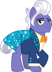 Size: 4012x5593 | Tagged: safe, artist:osipush, character:gladmane, episode:viva las pegasus, g4, my little pony: friendship is magic, absurd resolution, cape, clothing, commission, looking at you, male, raised hoof, simple background, solo, transparent background, vector