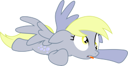 Size: 3500x1806 | Tagged: safe, artist:bluemeganium, character:derpy hooves, species:pegasus, species:pony, episode:twilight's kingdom, g4, my little pony: friendship is magic, female, floppy ears, mare, simple background, solo, tongue out, transparent background, vector