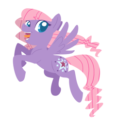 Size: 908x949 | Tagged: safe, artist:needsmoarg4, character:starsong, species:pegasus, species:pony, g3, g3.5, female, flying, g3 to g4, g3.5 to g4, generation leap, mare, open mouth, solo