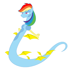Size: 3500x3444 | Tagged: safe, artist:gatesmccloud, artist:skyspeardraw, character:rainbow dash, species:draconequus, chaos, cmc 10k, draconequified, female, simple background, solo, species swap, transparent background, vector