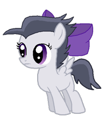 Size: 439x499 | Tagged: safe, artist:starryoak, character:rumble, species:pegasus, species:pony, bow, hair bow, rule 63, simple background, transparent background, tumble