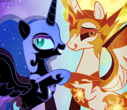 Size: 5971x5201 | Tagged: safe, artist:asika-aida, character:daybreaker, character:nightmare moon, character:princess celestia, character:princess luna, species:alicorn, species:pony, ship:evil princest, ship:princest, episode:a royal problem, g4, my little pony: friendship is magic, absurd resolution, armor, cute, cutie mark, female, hooves together, incest, jewelry, lesbian, licking, licking lips, looking at you, mare, regalia, royal sisters, shipping, side view, smiling, spread wings, tongue out, wings