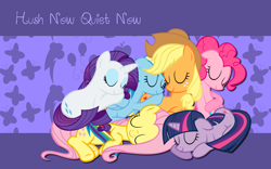 Size: 2560x1600 | Tagged: safe, artist:alicehumansacrifice0, artist:nightmaremoons, artist:ooklah, edit, character:applejack, character:fluttershy, character:pinkie pie, character:rainbow dash, character:rarity, character:twilight sparkle, species:pony, cuddle puddle, cuddling, cute, cutie mark, dashabetes, diapinkes, hush now lullaby, hush now quiet now, jackabetes, mane six, pony pile, pony pillow, raribetes, shyabetes, sleeping, twiabetes, vector, wallpaper, wallpaper edit