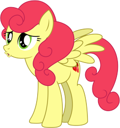 Size: 3629x3853 | Tagged: safe, artist:bluemeganium, character:strawberry sunrise, species:pegasus, species:pony, episode:honest apple, g4, my little pony: friendship is magic, female, simple background, smug, solo, spread wings, strawberry savage, transparent background, vector, wings