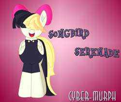 Size: 3502x2950 | Tagged: safe, artist:cyber-murph, character:songbird serenade, my little pony: the movie (2017), bangs, bow, clothing, cute, mane bow, signature