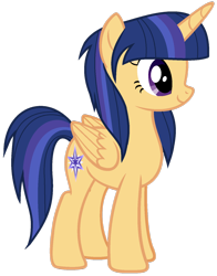 Size: 1024x1305 | Tagged: safe, artist:cindydreamlight, oc, oc only, oc:star sparkle, parent:flash sentry, parent:twilight sparkle, parents:flashlight, species:alicorn, species:pony, alicorn oc, female, mare, offspring, simple background, solo, transparent background