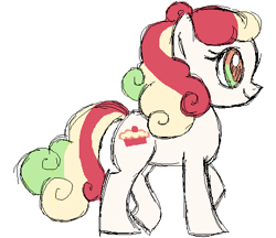 Size: 516x446 | Tagged: safe, artist:needsmoarg4, character:coconut cream, species:earth pony, species:pony, g4, female, mare, simple background, smiling, solo, white background