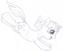 Size: 1762x1446 | Tagged: safe, artist:aafh, character:twilight sparkle, species:pony, species:unicorn, female, monochrome, solo, traditional art