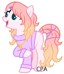 Size: 912x1054 | Tagged: safe, artist:cindydreamlight, oc, oc only, oc:pink light, species:earth pony, species:pony, clothing, female, mare, shirt, simple background, solo, transparent background