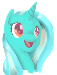 Size: 606x800 | Tagged: safe, artist:needsmoarg4, character:dewdrop dazzle, species:pony, species:unicorn, female, mare, open mouth, simple background, smiling, solo, white background