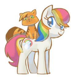 Size: 800x866 | Tagged: safe, artist:needsmoarg4, species:earth pony, species:pony, g1, cat, female, first born, g1 to g4, generation leap, mare, simple background, smiling, twinkles, white background