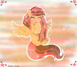 Size: 5971x5201 | Tagged: safe, artist:asika-aida, oc, oc only, species:pegasus, species:pony, absurd resolution, eyes closed, female, mare, smiling, solo