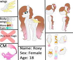 Size: 991x812 | Tagged: safe, artist:cindydreamlight, oc, oc only, oc:roxy, species:pegasus, species:pony, colored wings, female, mare, multicolored wings, reference sheet, simple background, solo, transparent background, two toned wings