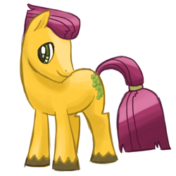 Size: 800x800 | Tagged: safe, artist:needsmoarg4, character:goldengrape, species:earth pony, species:pony, male, simple background, smiling, solo, stallion, white background
