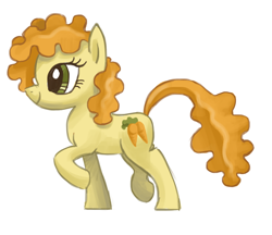 Size: 924x800 | Tagged: safe, artist:needsmoarg4, character:carrot top, character:golden harvest, species:earth pony, species:pony, female, mare, profile, simple background, smiling, solo, white background
