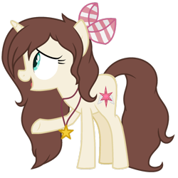 Size: 1024x1026 | Tagged: safe, artist:cindydreamlight, oc, oc only, oc:annabelle, species:pony, species:unicorn, bow, female, filly, hair bow, simple background, solo, teenager, transparent background
