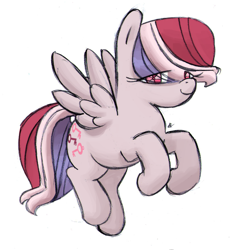 Size: 1182x1280 | Tagged: safe, artist:needsmoarg4, species:pegasus, species:pony, g1, female, g1 to g4, generation leap, lidded eyes, locket (g1), mare, simple background, smiling, solo, white background