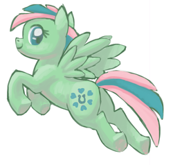 Size: 840x800 | Tagged: safe, artist:needsmoarg4, species:pegasus, species:pony, female, flying, looking at you, lucky dreams, mare, simple background, solo, white background