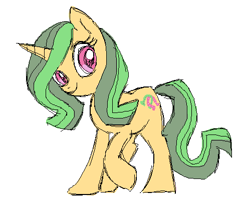 Size: 499x412 | Tagged: safe, artist:needsmoarg4, character:lulu luck, species:pony, species:unicorn, female, mare, simple background, solo, white background