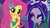 Size: 2000x1124 | Tagged: safe, artist:bigpurplemuppet99, character:aria blaze, character:fluttershy, ship:ariashy, equestria girls:rainbow rocks, g4, my little pony: equestria girls, my little pony:equestria girls, blushing, butterfly, female, flutterblaze, geode of fauna, lesbian, looking at you, magical geodes, shipping