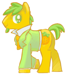 Size: 761x829 | Tagged: safe, artist:needsmoarg4, character:uncle orange, species:earth pony, species:pony, clothing, male, simple background, smiling, solo, stallion, white background