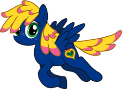 Size: 1280x941 | Tagged: safe, artist:needsmoarg4, character:ploomette, species:pegasus, species:pony, female, flying, mare, simple background, solo, transparent background