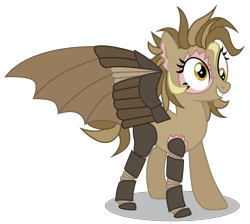 Size: 6192x5544 | Tagged: safe, artist:dragonchaser123, oc, oc only, oc:tinker (ice1517), parent:derpy hooves, parent:doctor whooves, parents:doctorderpy, species:pegasus, species:pony, icey-verse, absurd resolution, amputee, artificial wings, augmented, biohacking, cyborg, female, mare, mechanical wing, next generation, offspring, prosthetic limb, prosthetic wing, prosthetics, simple background, solo, transparent background, wings