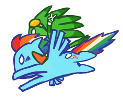 Size: 708x564 | Tagged: source needed, safe, artist:needsmoarg4, character:rainbow dash, species:pegasus, species:pony, crossover, duo, female, jet the hawk, mare, riding, simple background, sonic the hedgehog (series), white background