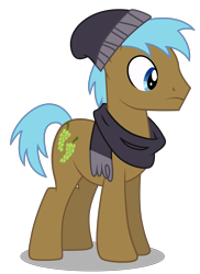 Size: 3539x4859 | Tagged: safe, artist:dragonchaser123, character:neigh sayer, species:earth pony, species:pony, episode:fake it 'til you make it, .ai available, background pony, beanie, clothing, hat, male, scarf, simple background, solo, stallion, transparent background, vector