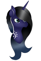 Size: 1872x2800 | Tagged: safe, artist:cindydreamlight, oc, oc:night star, species:pony, species:unicorn, bust, female, mare, portrait, simple background, solo, transparent background