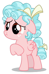 Size: 3149x4709 | Tagged: safe, artist:dragonchaser123, character:cozy glow, species:pegasus, species:pony, episode:marks for effort, g4, my little pony: friendship is magic, bow, cozybetes, cute, female, filly, freckles, hair bow, raised hoof, sad, simple background, solo, tail bow, transparent background, vector