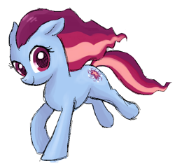 Size: 614x582 | Tagged: safe, artist:needsmoarg4, character:star swirl, species:earth pony, species:pony, female, mare, running, simple background, smiling, solo, white background