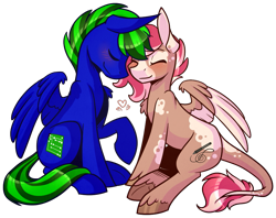 Size: 967x767 | Tagged: safe, artist:ak4neh, oc, oc only, oc:circuit breaker, oc:strawberry breeze, couple, simple background, transparent background