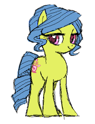 Size: 304x396 | Tagged: safe, artist:needsmoarg4, character:tealove, species:earth pony, species:pony, female, lidded eyes, mare, simple background, smiling, solo, tea love, white background
