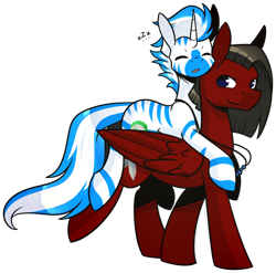 Size: 768x760 | Tagged: safe, artist:ak4neh, oc, oc only, oc:lakayna, oc:silver ring, species:zebra, brother and sister, female, male, simple background, transparent background, zebracorn