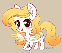 Size: 1024x867 | Tagged: safe, artist:stepandy, oc, oc only, oc:arvensis, species:pegasus, species:pony, bracelet, chibi, colored wings, colored wingtips, female, jewelry, solo