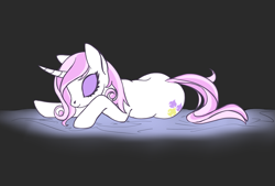 Size: 2075x1403 | Tagged: safe, artist:lunebat, character:fleur-de-lis, species:pony, species:unicorn, bed, dark, eyelashes, eyes closed, female, lying down, nap, on bed, sleeping, solo