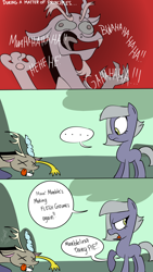 Size: 800x1414 | Tagged: safe, artist:emositecc, character:discord, character:limestone pie, species:draconequus, species:earth pony, species:pony, episode:a matter of principals, g4, my little pony: friendship is magic, ..., comic, dialogue, female, implied marble pie, mare, offscreen character, speech bubble