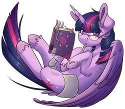 Size: 922x805 | Tagged: safe, artist:ak4neh, character:twilight sparkle, character:twilight sparkle (alicorn), species:alicorn, species:pony, book, female, glasses, mare, reading, simple background, solo, transparent background
