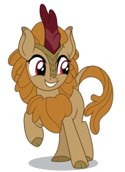 Size: 4553x6239 | Tagged: safe, artist:dragonchaser123, character:fern flare, species:kirin, episode:sounds of silence, g4, my little pony: friendship is magic, absurd resolution, background kirin, cloven hooves, female, raised hoof, simple background, smiling, solo, transparent background