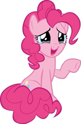 Size: 6716x10327 | Tagged: safe, artist:mrkat7214, character:pinkie pie, species:pony, episode:the gift of the maud pie, g4, my little pony: friendship is magic, absurd resolution, crying, female, simple background, solo, tears of joy, teary eyes, transparent background, vector